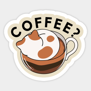 Coffee or Cat? Sticker